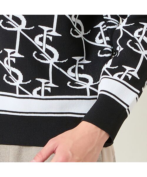 NS23 par Nissa Golf / エヌエス23・パー・ニッサゴルフ ニット・セーター | 【メンズ】モノグラム柄ニットトップス | 詳細3