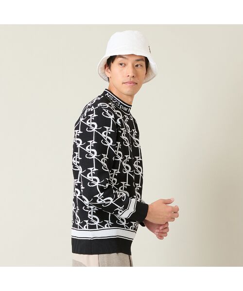 NS23 par Nissa Golf / エヌエス23・パー・ニッサゴルフ ニット・セーター | 【メンズ】モノグラム柄ニットトップス | 詳細4