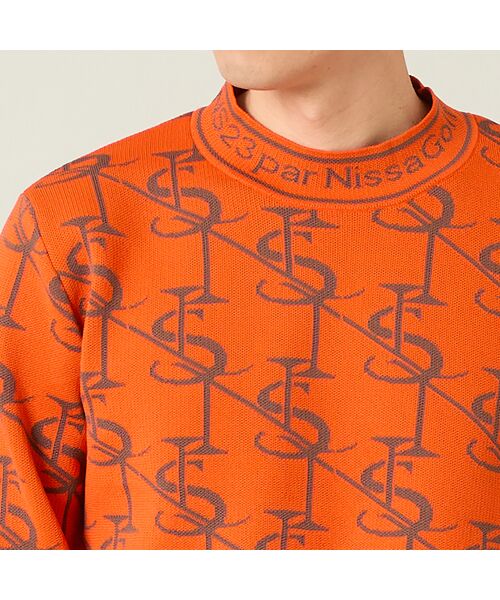 NS23 par Nissa Golf / エヌエス23・パー・ニッサゴルフ ニット・セーター | 【メンズ】モノグラム柄ニットトップス | 詳細7