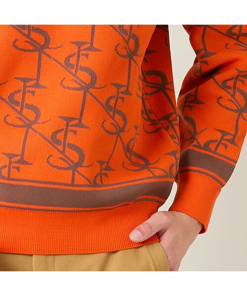 NS23 par Nissa Golf / エヌエス23・パー・ニッサゴルフ ニット・セーター | 【メンズ】モノグラム柄ニットトップス | 詳細8