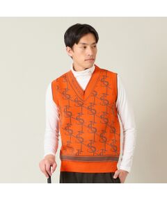 NS23 par Nissa Golf / エヌエス23・パー・ニッサゴルフ ベスト | 【メンズ】モノグラム柄ニットベスト