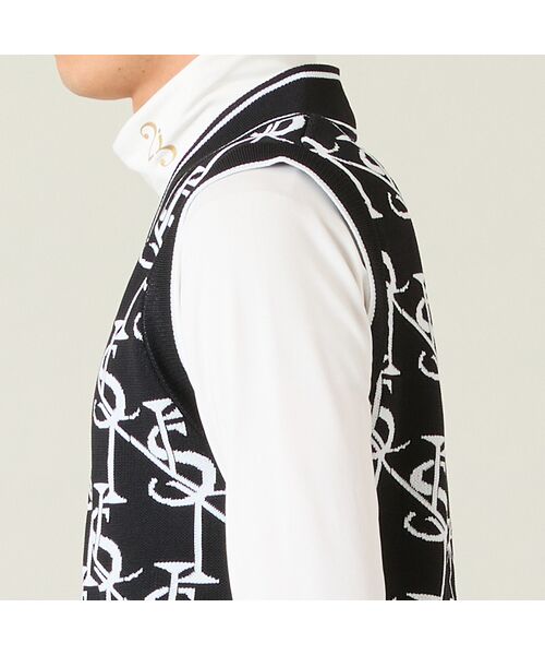 NS23 par Nissa Golf / エヌエス23・パー・ニッサゴルフ ベスト | 【メンズ】モノグラム柄ニットベスト | 詳細2