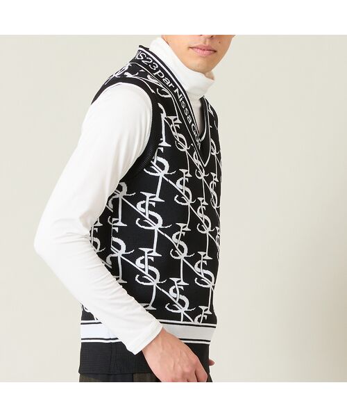 NS23 par Nissa Golf / エヌエス23・パー・ニッサゴルフ ベスト | 【メンズ】モノグラム柄ニットベスト | 詳細5