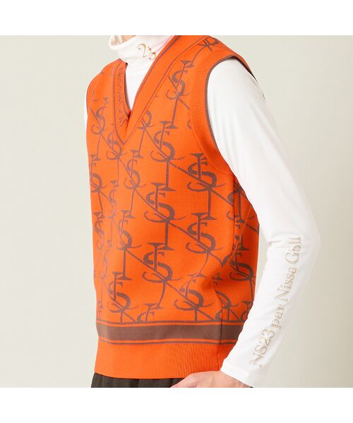 NS23 par Nissa Golf / エヌエス23・パー・ニッサゴルフ ベスト | 【メンズ】モノグラム柄ニットベスト | 詳細6