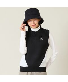 NS23 par Nissa Golf / エヌエス23・パー・ニッサゴルフ ベスト | 【レディース】配色ニットベスト