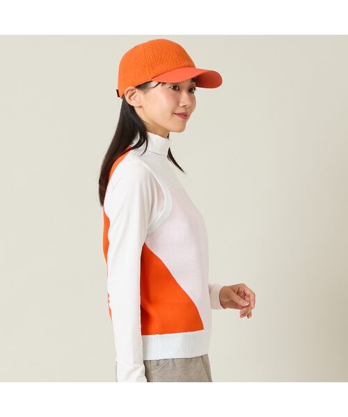 NS23 par Nissa Golf / エヌエス23・パー・ニッサゴルフ ベスト | 【レディース】配色ニットベスト | 詳細3