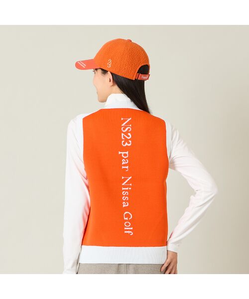 NS23 par Nissa Golf / エヌエス23・パー・ニッサゴルフ ベスト | 【レディース】配色ニットベスト | 詳細4