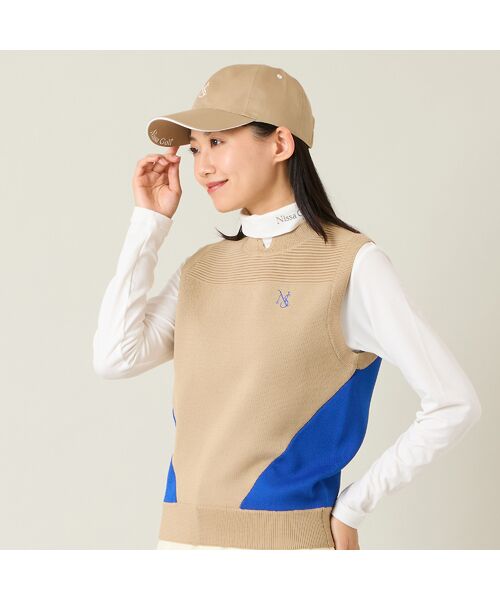 NS23 par Nissa Golf / エヌエス23・パー・ニッサゴルフ ベスト | 【レディース】配色ニットベスト | 詳細5