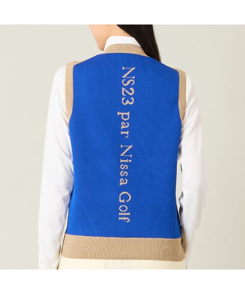 NS23 par Nissa Golf / エヌエス23・パー・ニッサゴルフ ベスト | 【レディース】配色ニットベスト | 詳細6