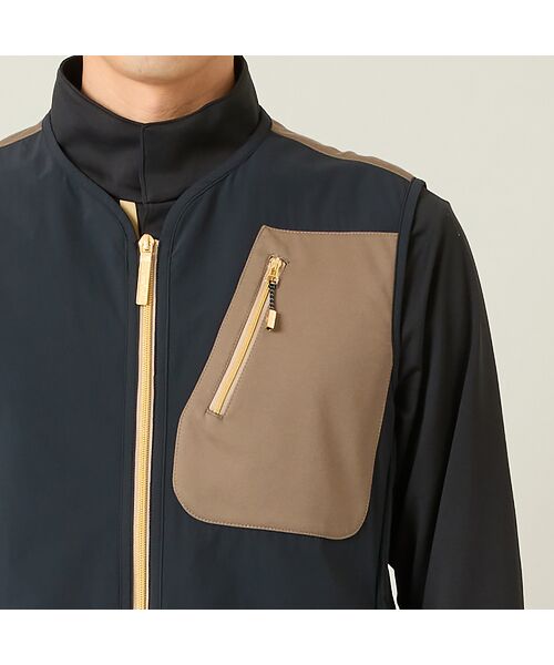 NS23 par Nissa Golf / エヌエス23・パー・ニッサゴルフ ベスト | 【メンズ】裏フリース×ナイロン布帛ベスト | 詳細1