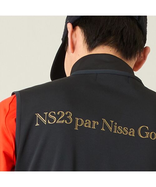 NS23 par Nissa Golf / エヌエス23・パー・ニッサゴルフ ベスト | 【メンズ】裏フリース×ナイロン布帛ベスト | 詳細9