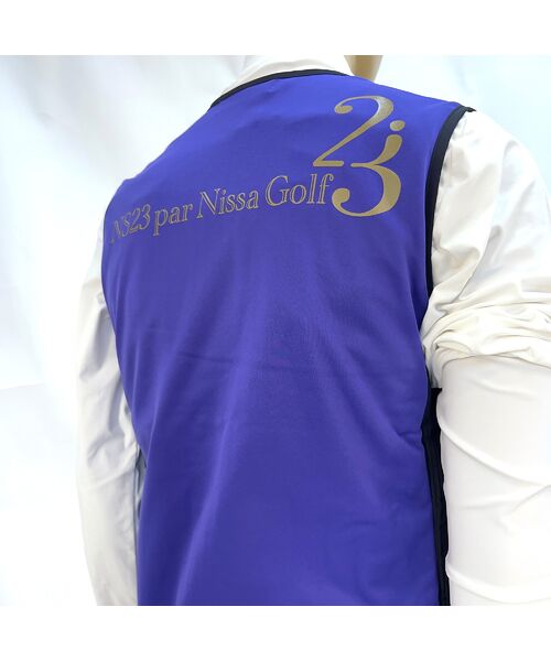 NS23 par Nissa Golf / エヌエス23・パー・ニッサゴルフ ベスト | 【メンズ】裏フリース×ナイロン布帛ベスト | 詳細14