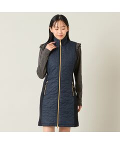 NS23 par Nissa Golf / エヌエス23・パー・ニッサゴルフ ミニ丈・ひざ丈ワンピース | 【レディース】ロゴキルティング中綿ジャンパードレス