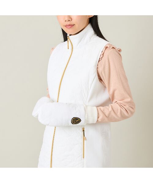 NS23 par Nissa Golf / エヌエス23・パー・ニッサゴルフ ミニ丈・ひざ丈ワンピース | 【レディース】ロゴキルティング中綿ジャンパードレス | 詳細1