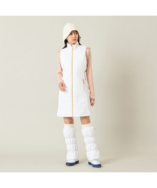 NS23 par Nissa Golf / エヌエス23・パー・ニッサゴルフ ミニ丈・ひざ丈ワンピース | 【レディース】ロゴキルティング中綿ジャンパードレス | 詳細4