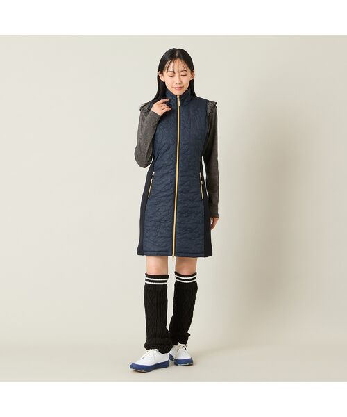 NS23 par Nissa Golf / エヌエス23・パー・ニッサゴルフ ミニ丈・ひざ丈ワンピース | 【レディース】ロゴキルティング中綿ジャンパードレス | 詳細6