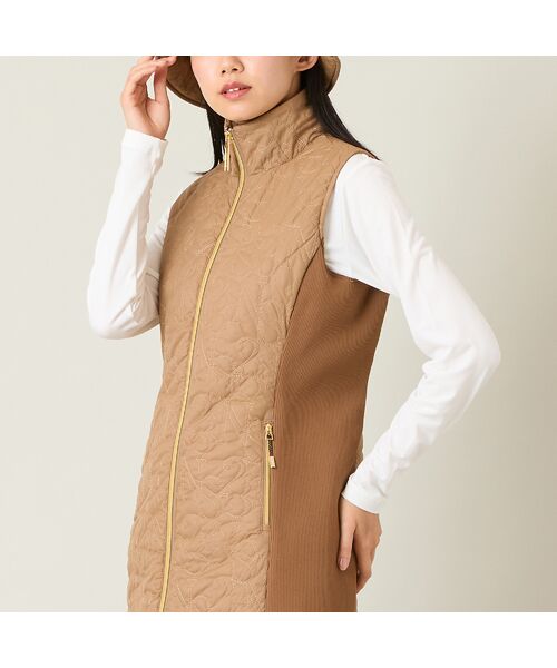 NS23 par Nissa Golf / エヌエス23・パー・ニッサゴルフ ミニ丈・ひざ丈ワンピース | 【レディース】ロゴキルティング中綿ジャンパードレス | 詳細7