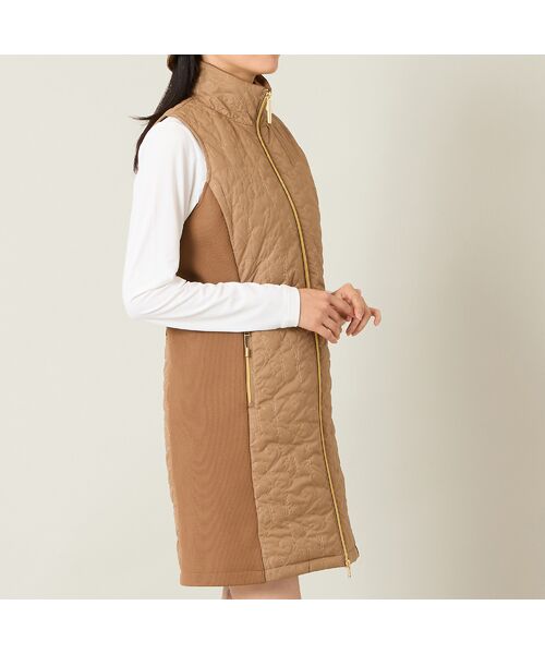 NS23 par Nissa Golf / エヌエス23・パー・ニッサゴルフ ミニ丈・ひざ丈ワンピース | 【レディース】ロゴキルティング中綿ジャンパードレス | 詳細8