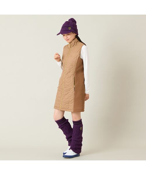 NS23 par Nissa Golf / エヌエス23・パー・ニッサゴルフ ミニ丈・ひざ丈ワンピース | 【レディース】ロゴキルティング中綿ジャンパードレス | 詳細10