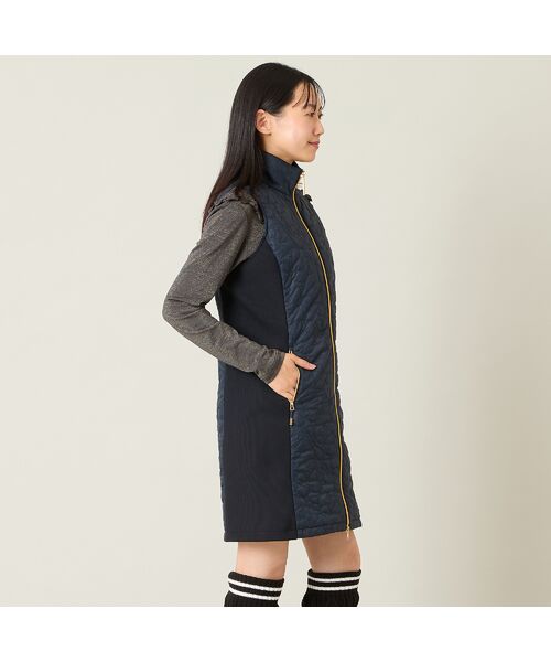 NS23 par Nissa Golf / エヌエス23・パー・ニッサゴルフ ミニ丈・ひざ丈ワンピース | 【レディース】ロゴキルティング中綿ジャンパードレス | 詳細13