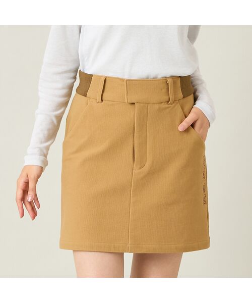 NS23 par Nissa Golf / エヌエス23・パー・ニッサゴルフ ミニ・ひざ丈スカート | 【レディース】コーデュロイ裏起毛スカート(ベージュ)