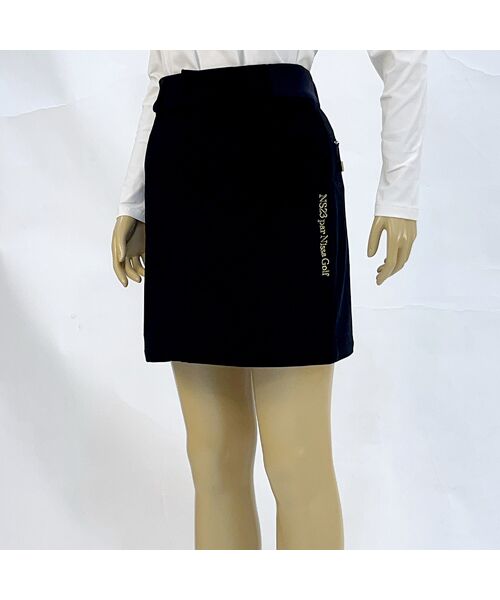 NS23 par Nissa Golf / エヌエス23・パー・ニッサゴルフ ミニ・ひざ丈スカート | 【レディース】コーデュロイ裏起毛スカート(ブラック)