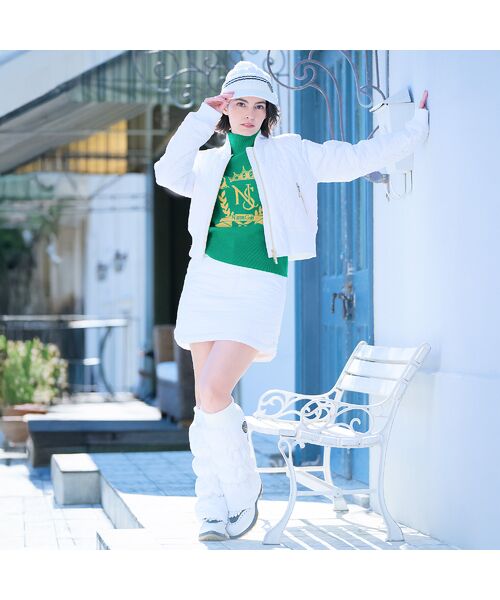 NS23 par Nissa Golf / エヌエス23・パー・ニッサゴルフ ミニ・ひざ丈スカート | 【レディース】ロゴキルティング中綿スカート | 詳細6