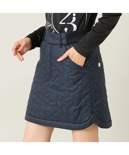 NS23 par Nissa Golf / エヌエス23・パー・ニッサゴルフ ミニ・ひざ丈スカート | 【レディース】ロゴキルティング中綿スカート | 詳細13