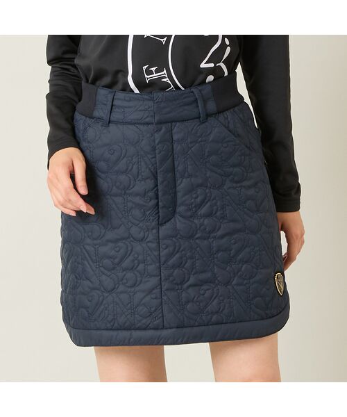 NS23 par Nissa Golf/エヌエス23・パー・ニッサゴルフ 【レディース】ロゴキルティング中綿スカート ブラック 2
