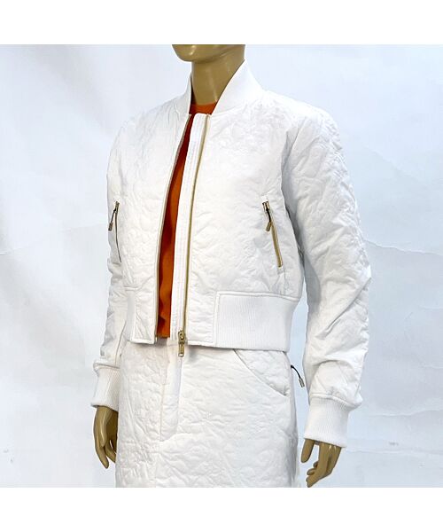 NS23 par Nissa Golf/エヌエス23・パー・ニッサゴルフ 【レディース】ロゴキルティング中綿ブルゾン ホワイト 2