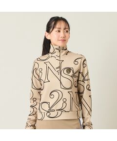 NS23 par Nissa Golf / エヌエス23・パー・ニッサゴルフ カットソー | 【レディース】フロッキープリントハイネックカットソー