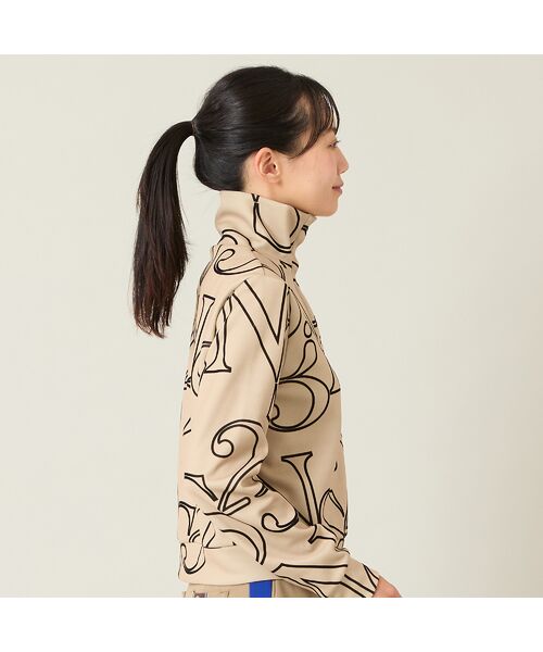 NS23 par Nissa Golf / エヌエス23・パー・ニッサゴルフ カットソー | 【レディース】フロッキープリントハイネックカットソー | 詳細1