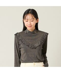 NS23 par Nissa Golf / エヌエス23・パー・ニッサゴルフ カットソー | 【レディース】ラメ入り長袖モックネックインナー