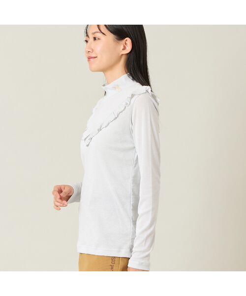 NS23 par Nissa Golf / エヌエス23・パー・ニッサゴルフ カットソー | 【レディース】ラメ入り長袖モックネックインナー | 詳細1