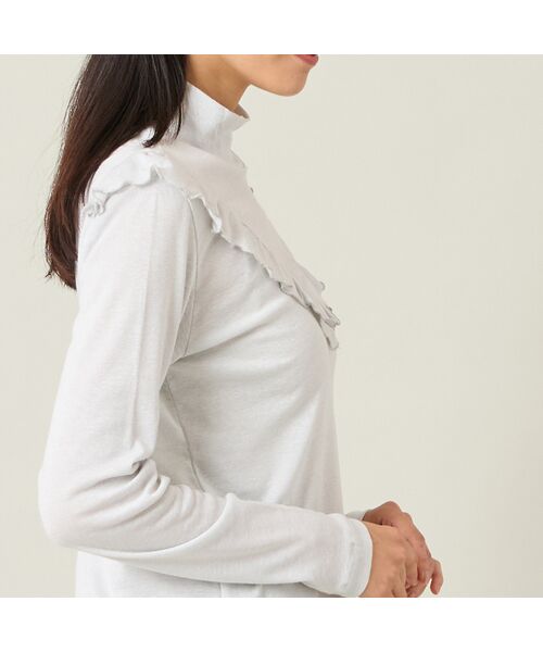 NS23 par Nissa Golf / エヌエス23・パー・ニッサゴルフ カットソー | 【レディース】ラメ入り長袖モックネックインナー | 詳細2