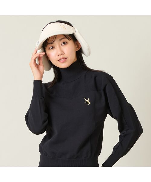 NS23 par Nissa Golf / エヌエス23・パー・ニッサゴルフ ニット・セーター | 【レディース】ホールガーメント長袖ニットトップス(ブラック)