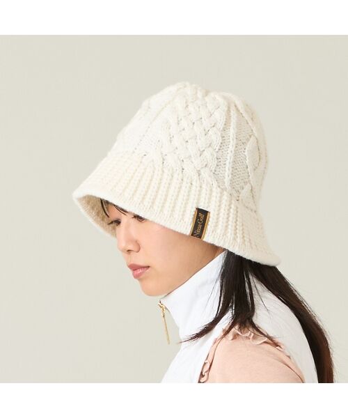 NS23 par Nissa Golf/エヌエス23・パー・ニッサゴルフ チューリップニットハット ホワイト F NS23 par Nissa Golf/エヌエス23・パー・ニッサゴルフ チューリップニットハット ホワイト F