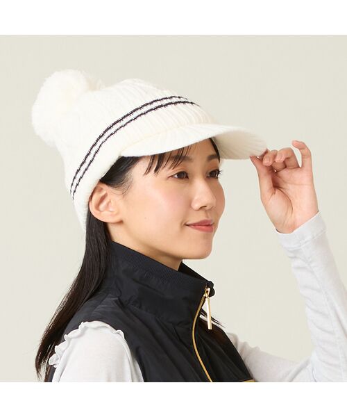 NS23 par Nissa Golf / エヌエス23・パー・ニッサゴルフ スポーツグッズ | 【取り外し可能】ポンポン付きニットキャップ | 詳細1