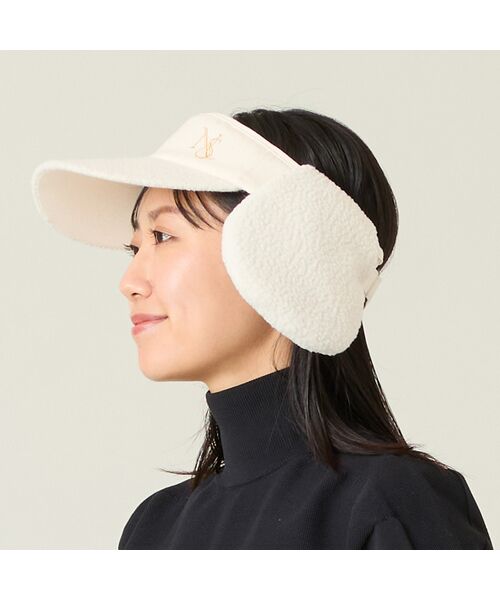 NS23 par Nissa Golf / エヌエス23・パー・ニッサゴルフ スポーツグッズ | 【取り外し可能】イヤーマフ付きボアフリースバイザー | 詳細1