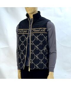 NS23 par Nissa Golf / エヌエス23・パー・ニッサゴルフ ベスト | 【メンズ】モノグラムプリント中綿ベスト