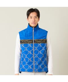 NS23 par Nissa Golf / エヌエス23・パー・ニッサゴルフ ベスト | 【メンズ】モノグラムプリント中綿ベスト