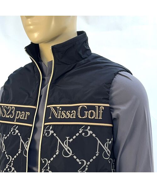 NS23 par Nissa Golf / エヌエス23・パー・ニッサゴルフ ベスト | 【メンズ】モノグラムプリント中綿ベスト | 詳細1