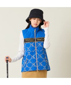 NS23 par Nissa Golf / エヌエス23・パー・ニッサゴルフ ベスト | 【レディース】モノグラム柄中綿ベスト