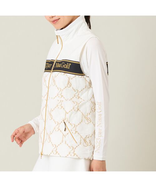 NS23 par Nissa Golf / エヌエス23・パー・ニッサゴルフ ベスト | 【レディース】モノグラム柄中綿ベスト | 詳細1