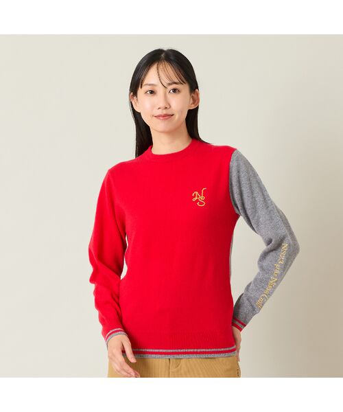 NS23 par Nissa Golf / エヌエス23・パー・ニッサゴルフ ニット・セーター | 【レディース】多色展開カシミヤニットセーター(レッド)