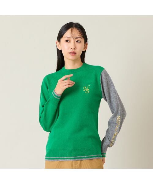 NS23 par Nissa Golf / エヌエス23・パー・ニッサゴルフ ニット・セーター | 【レディース】多色展開カシミヤニットセーター(グリーン)
