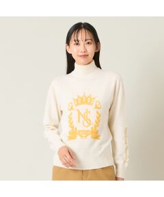 NS23 par Nissa Golf / エヌエス23・パー・ニッサゴルフ ニット・セーター | 【レディース】オリジナルロゴカシミヤインターシャニットセーター