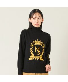 NS23 par Nissa Golf / エヌエス23・パー・ニッサゴルフ ニット・セーター | 【レディース】オリジナルロゴカシミヤインターシャニットセーター