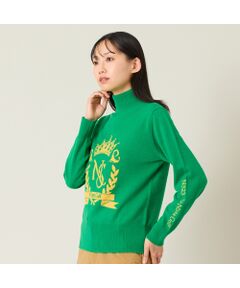 NS23 par Nissa Golf / エヌエス23・パー・ニッサゴルフ ニット・セーター | 【レディース】オリジナルロゴカシミヤインターシャニットセーター