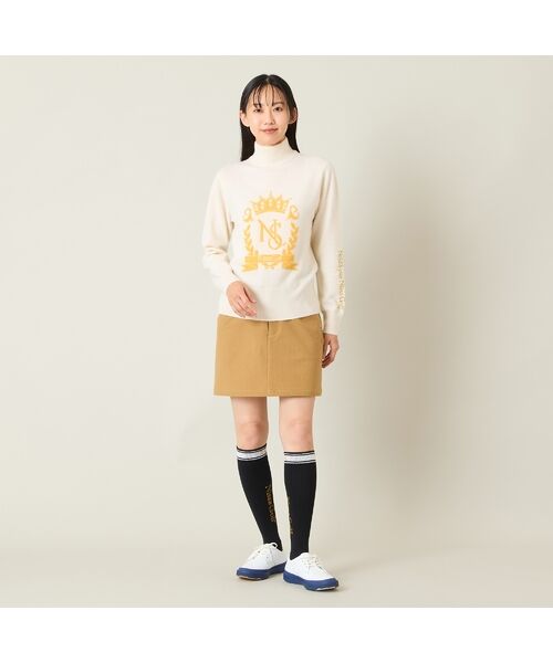 NS23 par Nissa Golf / エヌエス23・パー・ニッサゴルフ ニット・セーター | 【レディース】オリジナルロゴカシミヤインターシャニットセーター | 詳細2